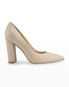 MARC FISHER LTD ABILENE LEATHER BLOCK-HEEL PUMPS