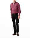 Rodd & Gunn Radbrook Sports Fit Plaid Flannel Button-up Shirt In Bubblegum