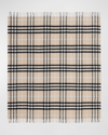 BURBERRY CHECK CASHMERE-WOOL BABY BLANKET