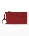 The Row Zip Wallet In Calf Leather In Chili