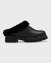 La Canadienne Always Waterproof Genuine Shearling Lined Clog In Black