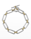 Lagos Signature Caviar Link Bracelet In Silver