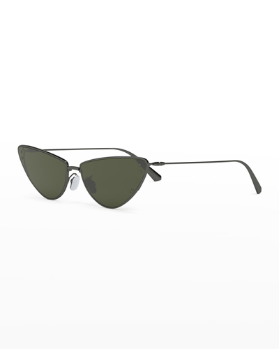 Dior Dramatic Metal Cat-eye Sunglasses In Green