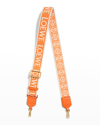 Loewe Anagram Jacquard Crossbody Strap In Orange
