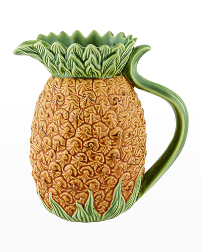 Bordallo Pinheiro Pineapple Pitcher In Orange