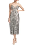 Sachin & Babi Roux Sequin-embellished Midi Dress In Grey