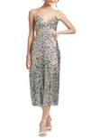 Sachin & Babi Roux Sequin-embellished Midi Dress In Silver