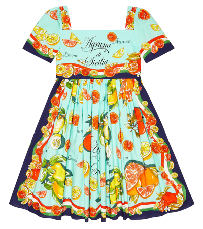 Dolce Gabbana Teen Girls Blue Citrus Dress ModeSens