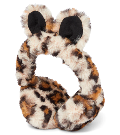 Dolce & Gabbana Kids' Leopard-print Faux Fur Earmuffs In Variante Abbinata