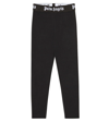 Palm Angels High-rise Cotton-blend Leggings In Black Black
