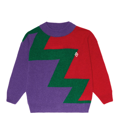 The Animals Observatory Kids' Bull Wool-blend Sweater In Red