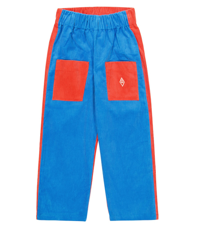 The Animals Observatory Emu Colorblocked Corduroy Pants In Blue