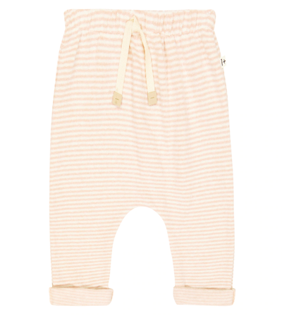 1+ In The Family Kids' Baby Charles Striped Cotton-blend Pants In Nude