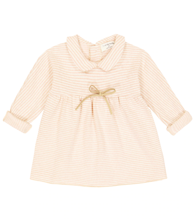 1+ In The Family Kids' Baby Bella Knitted Cotton-blend Dress In Nude