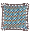 La Doublej Cushion With Fringes (50x50) In Mul