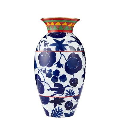 La Doublej Amphora Wildbird Vase (30.4cm) In Wildbird Blu