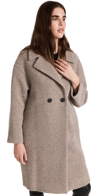 Harris Wharf London Harris Wharf Dropped Shoulder Double Breast Boucle Taupe In Taupe
