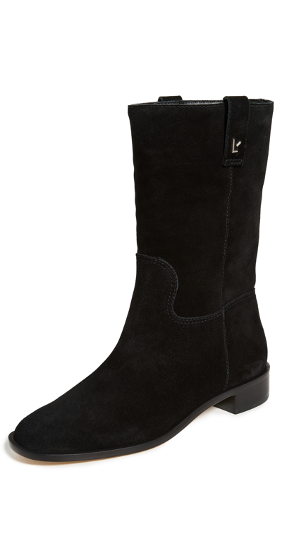 Larroude Barb Boots In Black