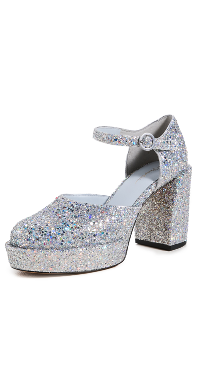 3.1 Phillip Lim / フィリップ リム Naomi Glitter Mary Jane Pumps In Silver