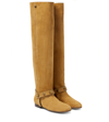 Etro Crown Me Suede Knee-high Boots In Brown