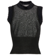 Jacquemus La Maille Ascosu Cropped Sweater Vest In Black
