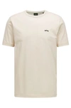 Hugo Boss Regular-fit Logo T-shirt In Organic Cotton In White