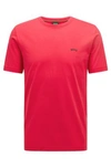Hugo Boss Regular-fit Logo T-shirt In Organic Cotton In Pink