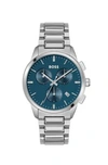 Hugo Boss Men's Chronograph Skymaster Stainless Steel Bracelet Watch 44mm Women's Shoes In Assorted-pre-pack