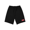 Kenzo Black Bermuda Shorts With Logo Patch In Cotton In Black