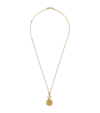 AZLEE SMALL YELLOW GOLD AND DIAMOND OF THE EARTH COIN NECKLACE