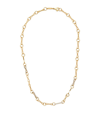 AZLEE YELLOW GOLD, WHITE GOLD AND DIAMOND CIRCLE LINK CHAIN NECKLACE