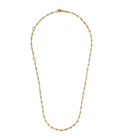 Azlee Small Yellow Gold Circle Link Chain Necklace