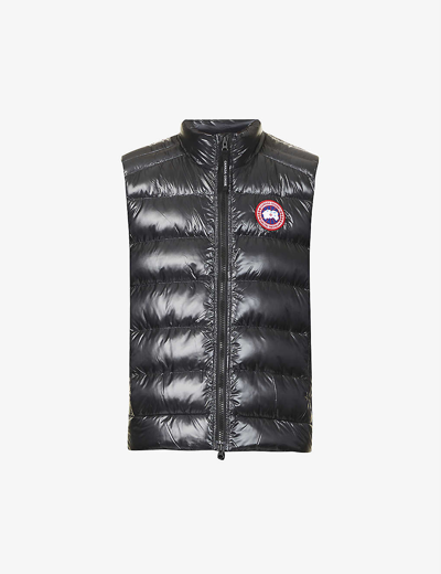 Canada Goose Crofton Quilted Funnel-neck Recycled-nylon Gilet In Carbon