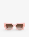 Burberry Be4344 Daisy Square-frame Acetate Sunglasses In Brown Gradient