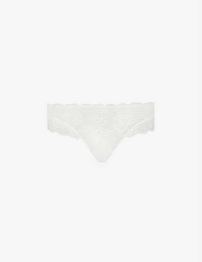 Simone Perele Reve Floral Mesh And Lace Briefs