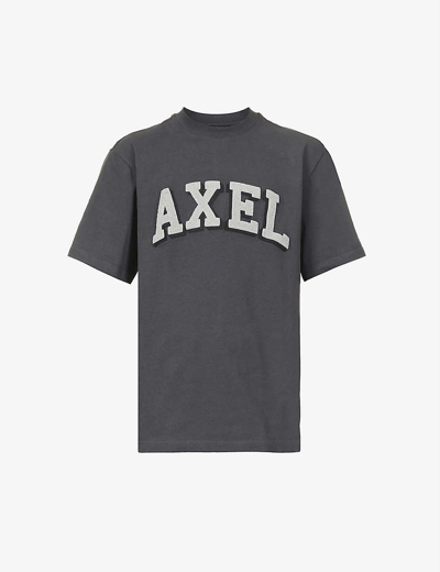Axel Arigato Arc Logo-print Organic-cotton T-shirt In Grey