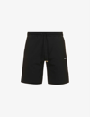 Hugo Boss Logo-tape Panelled Cotton-blend Shorts In Black
