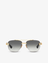 Dita Dts138-a-01-z Grand-evo One Square-frame Titanium Aviator Sunglasses In Gold