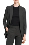 Theory Etiennette B Good Wool Suit Jacket In Charcoal Melange