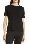 Misook Plus Size Short-sleeve Shell In Black