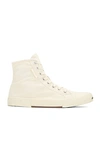 Balenciaga Men's Paris Distressed Canvas High-top Sneakers In White