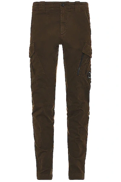 C.p. Company Stretch Satin Cargo Pant In Green