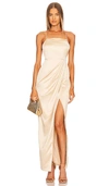 Michael Costello X Revolve Shea Maxi Dress In Nude