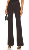 Frame Le High Flare Stretch-cotton Twill Flared Pants In Americano