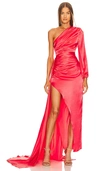 Michael Costello X Revolve Heather Gown In Burnt Sienna