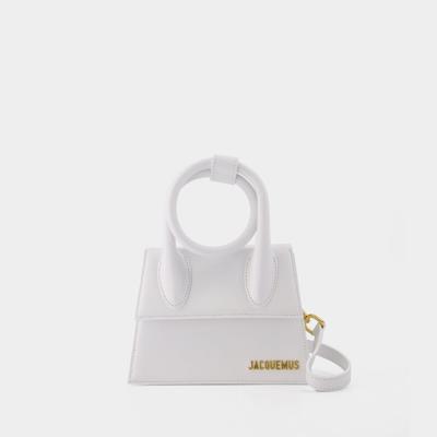 JACQUEMUS LE CHIQUITO NOEUD BAG - JACQUEMUS - WHITE - LEATHER