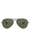 Ray Ban Original 58mm Aviator Sunglasses In Green