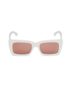 Jimmy Choo Women's 52mm Rectangle Sunglasses In White