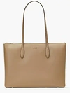 Kate Spade All Day Aldy Lg Zip Tote In Timeless Taupe