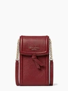 Kate Spade Knott North South Phone Crossbody In Autumnal Red